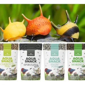 Markenprodukt NatureHolic Snackbundle für Schnecken, Carrot'n Pea, Moringa, Spirulina & Snow Pops, 4 x 30 g